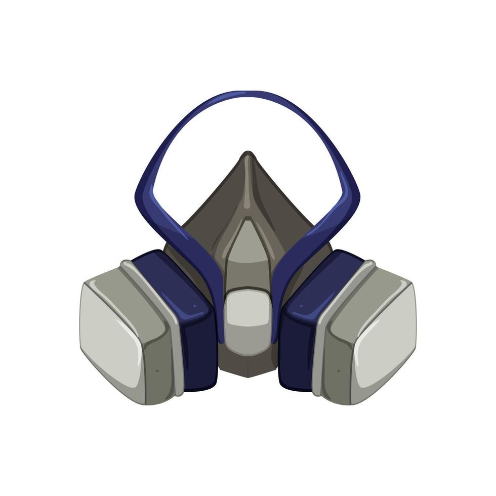 face respirator mask cartoon vector illustration