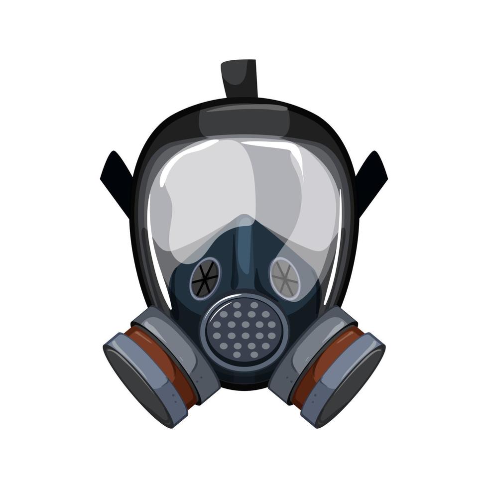 work respirator mask cartoon vector illustration