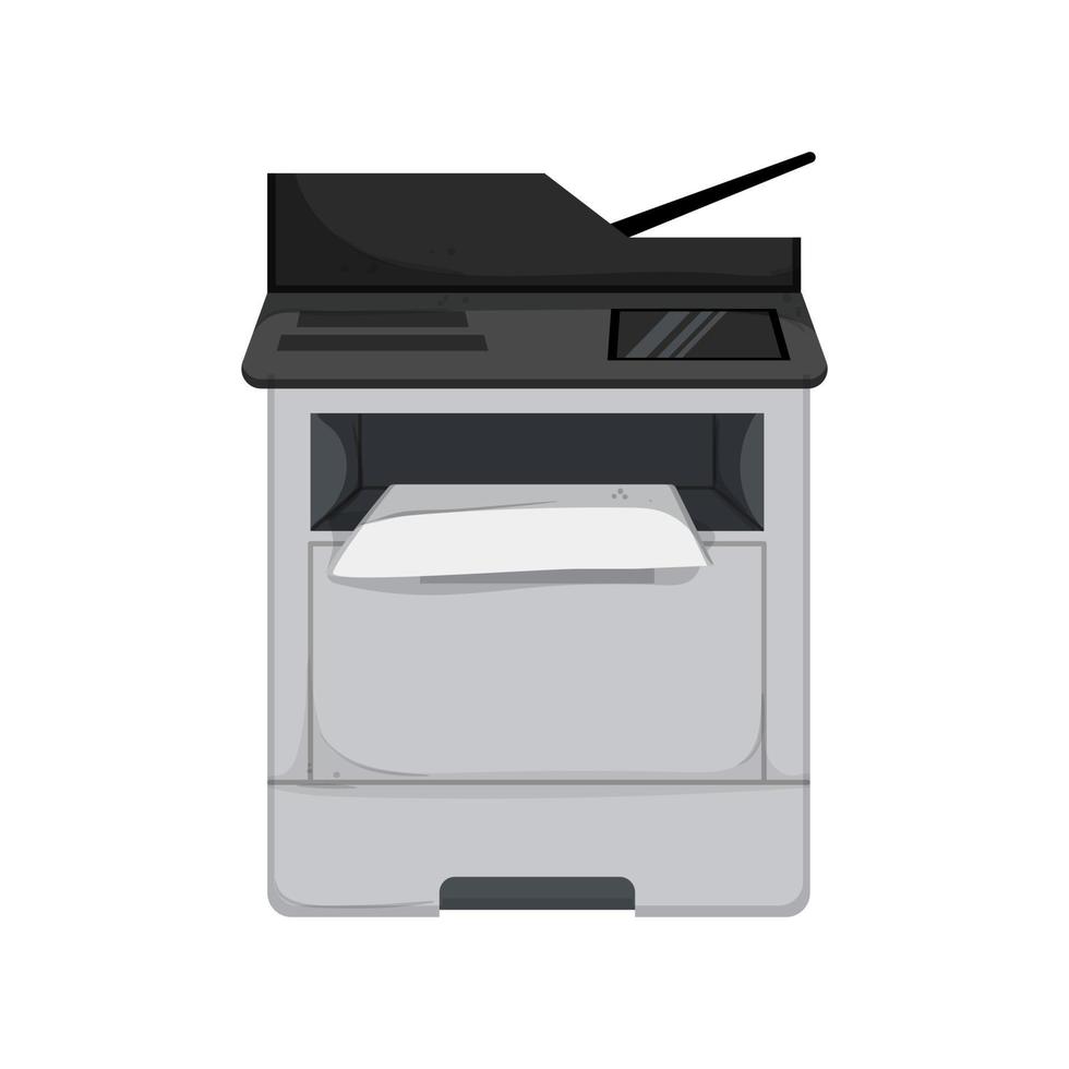 office printer paper cartoon vector illustration