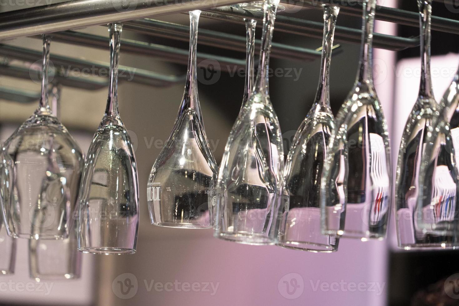 wine glass hanging photo