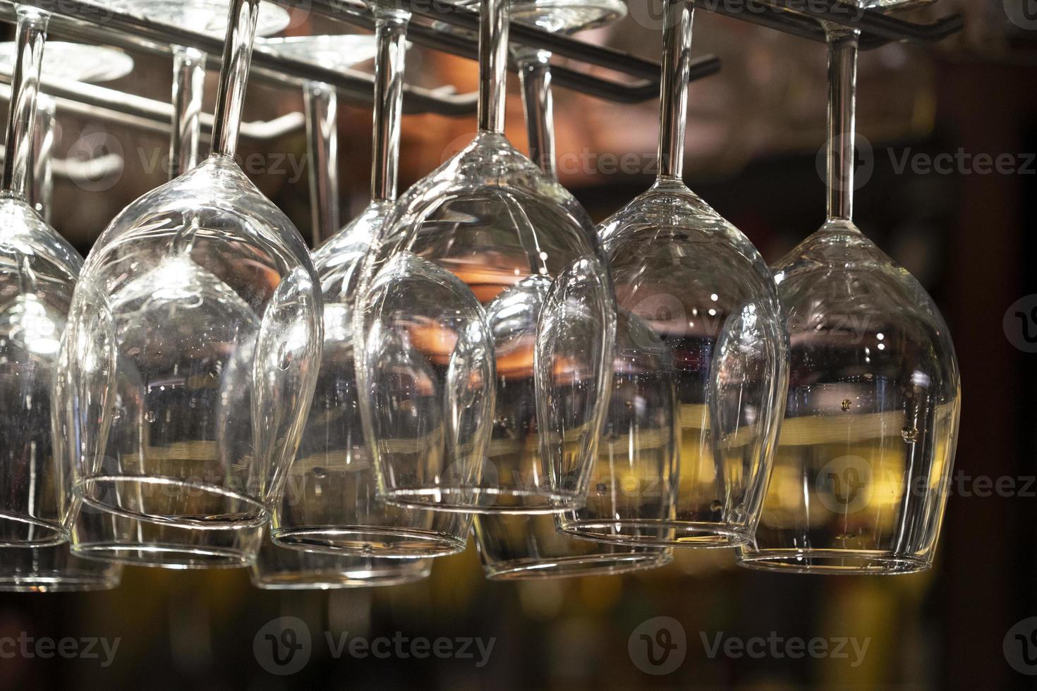 wine glass hanging photo