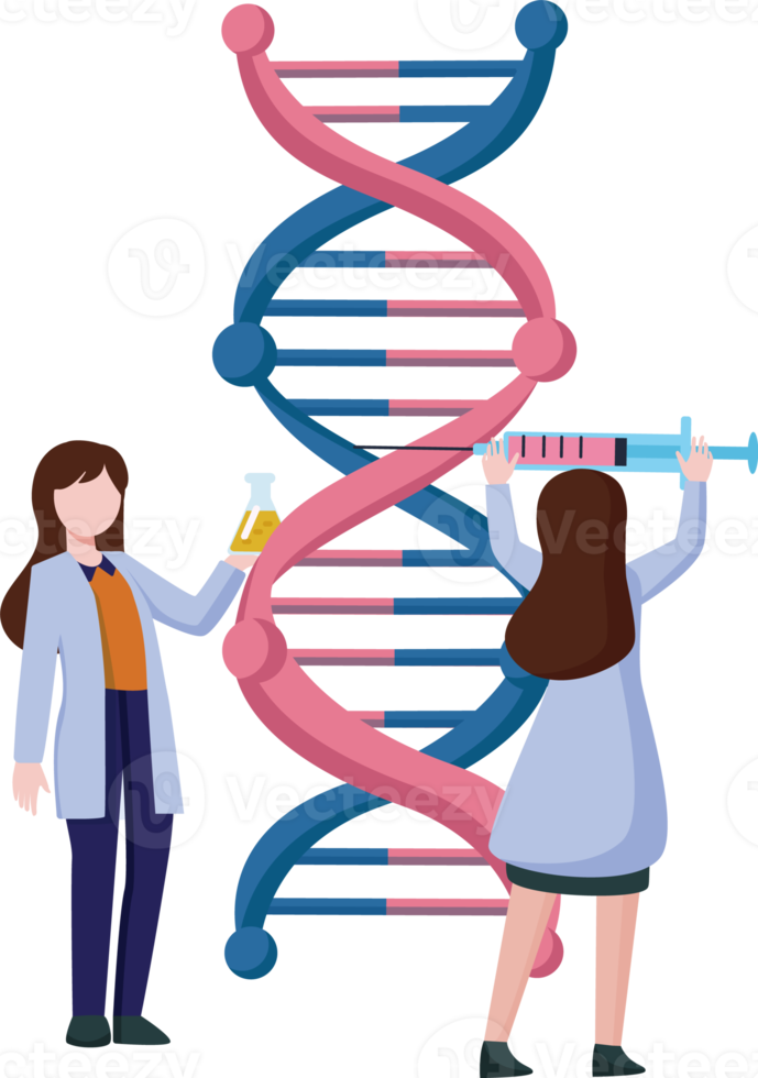 terapia de genes . cientista tratar dna png