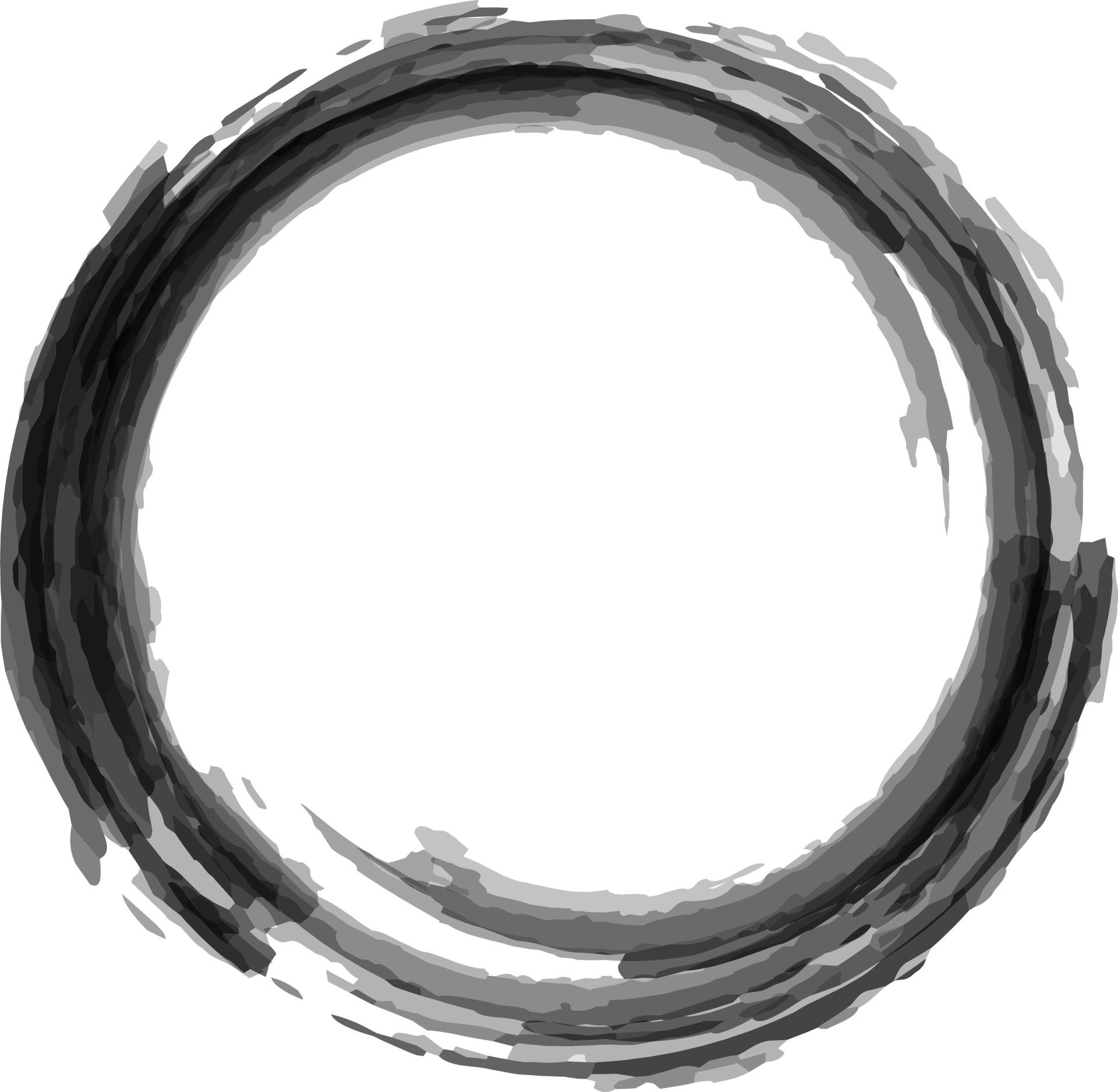 Grunge realistic ink watercolor painting circle frame 17415573 PNG