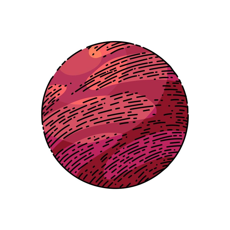 planet space sketch hand drawn vector