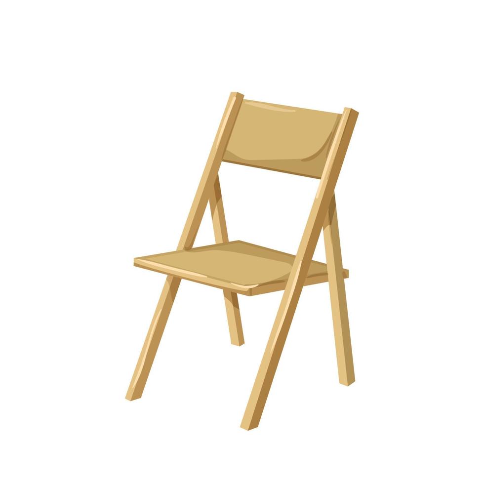 furniture folding chair cartoon vector illustration