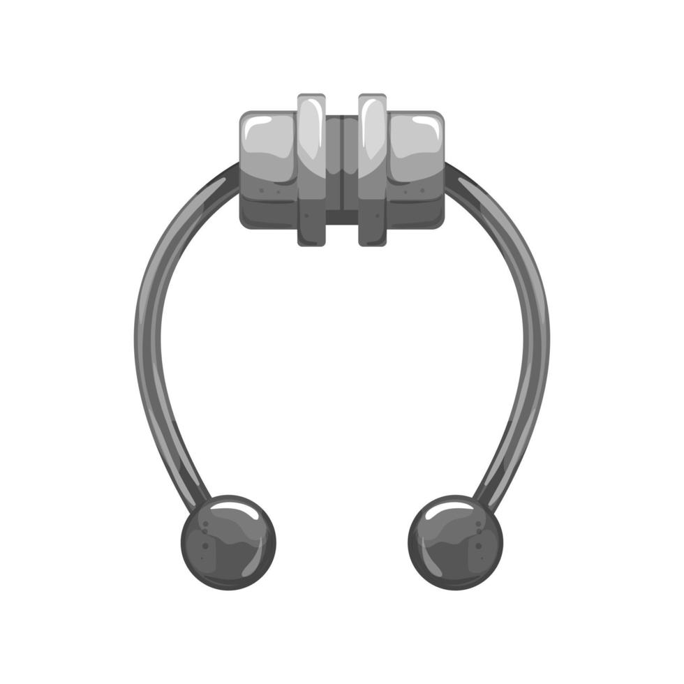 chrome piercing ring cartoon vector illustration