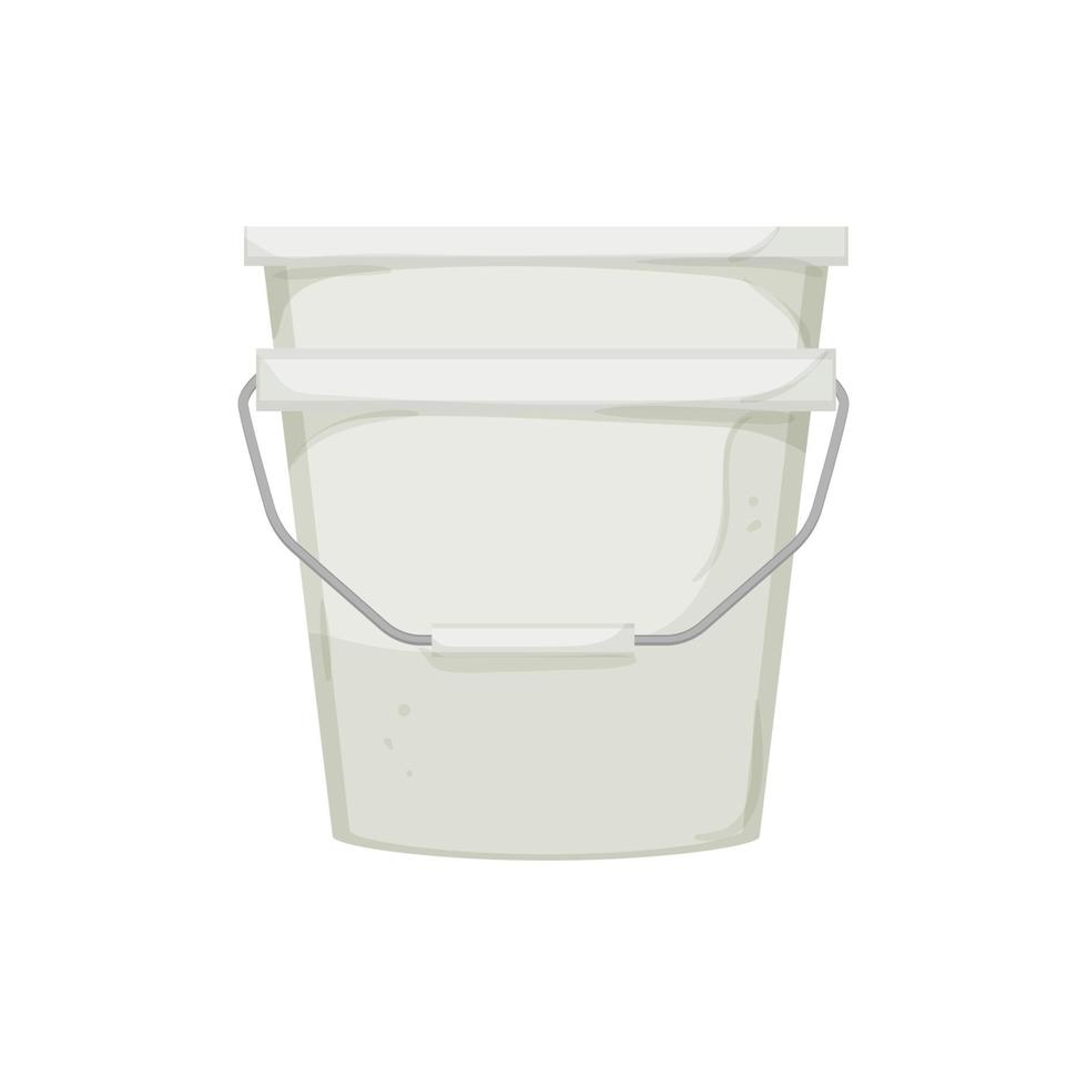 paint plastic bucket container cartoon vector illustration