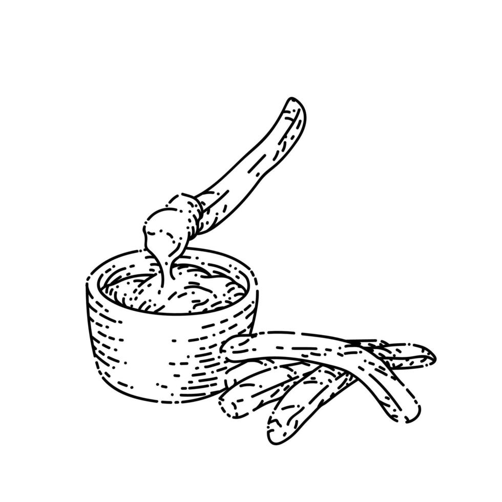 vector dibujado a mano de boceto de salsa francesa
