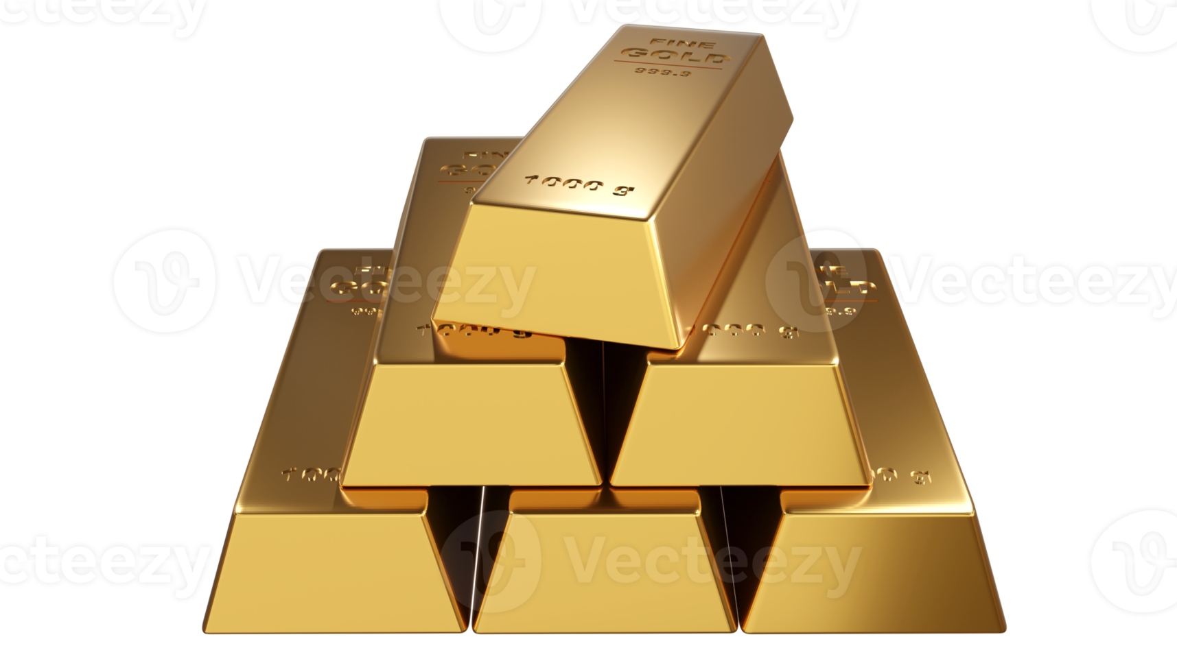 Gold Bullion, Fine Gold bars, gold treasury. banking, business, investment, and exchange rates, Gold market. poster design and infographics with transparent backgrounds. 3D illustration png
