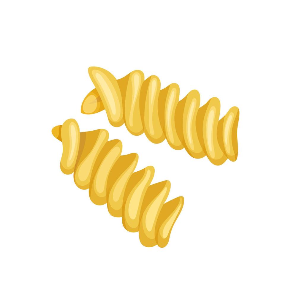 fusilli pasta cartoon vector illustration