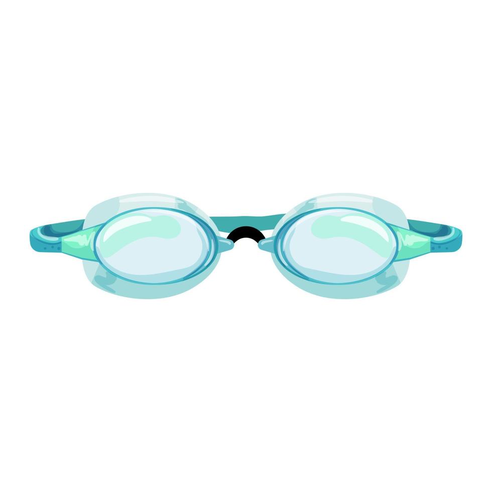 sport pool goggles cartoon vector illustration