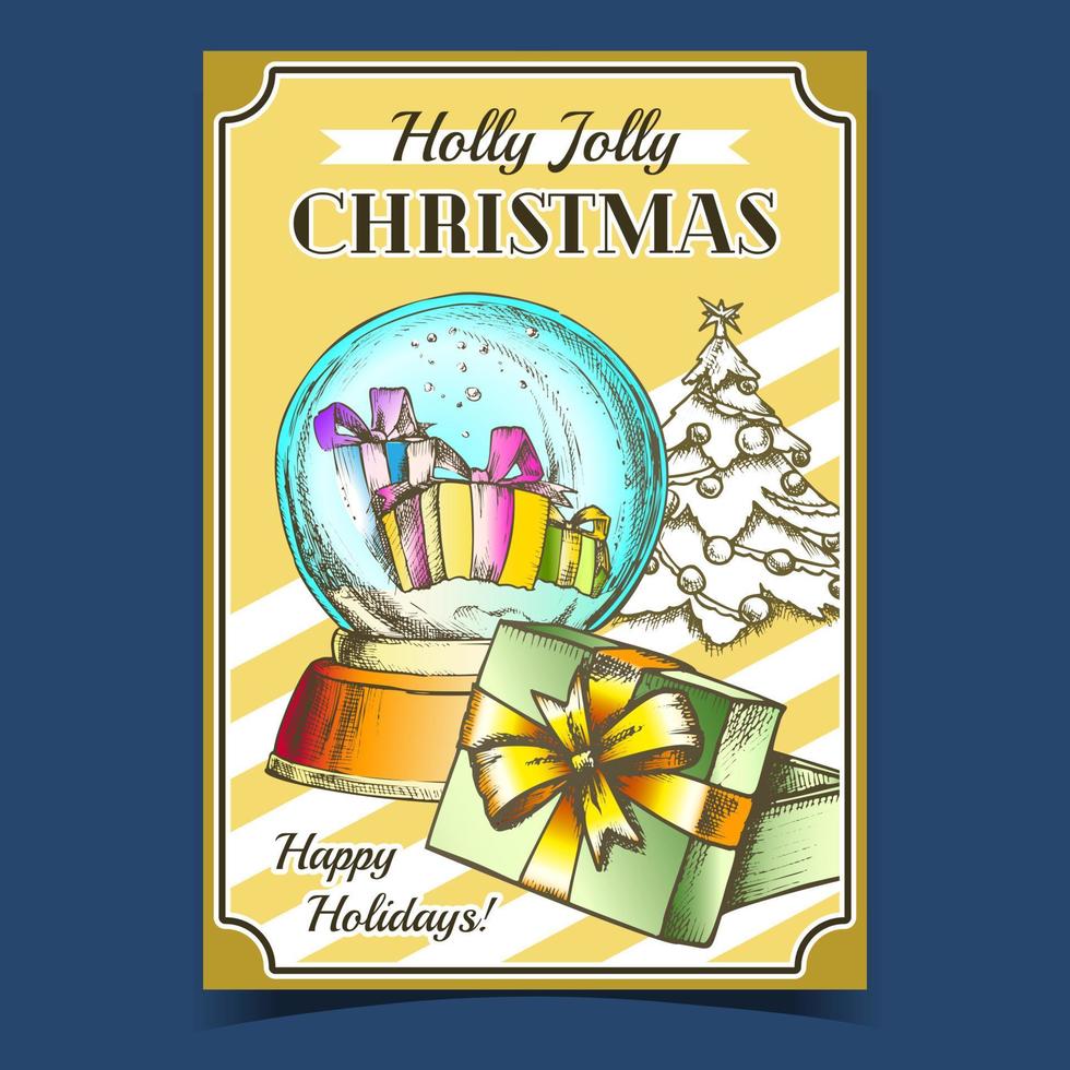 Christmas Celebrative Advertising Poster Vector