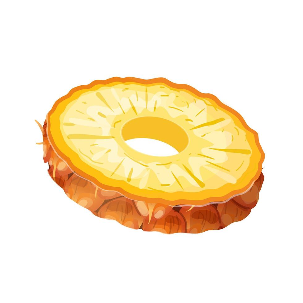 pineapple ring cartoon vector illustration