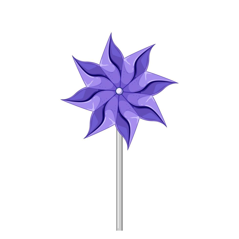 whirligig pinwheel toy cartoon vector illustration