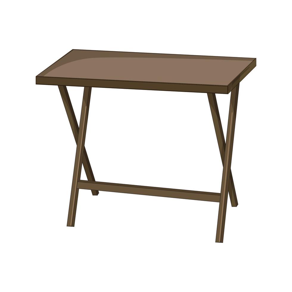 foldable folding table cartoon vector illustration
