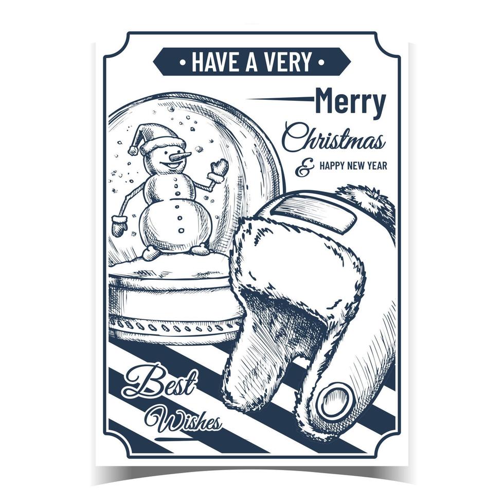feliz navidad regalos publicidad cartel vector