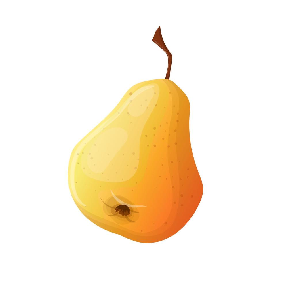 ilustración de vector de dibujos animados de comida de pera