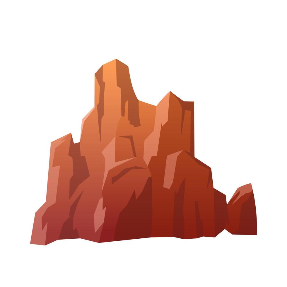 mountain old cartoon vector illustration