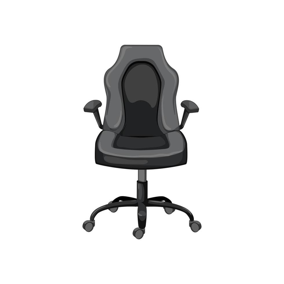 desk office chair cartoon vector illustration