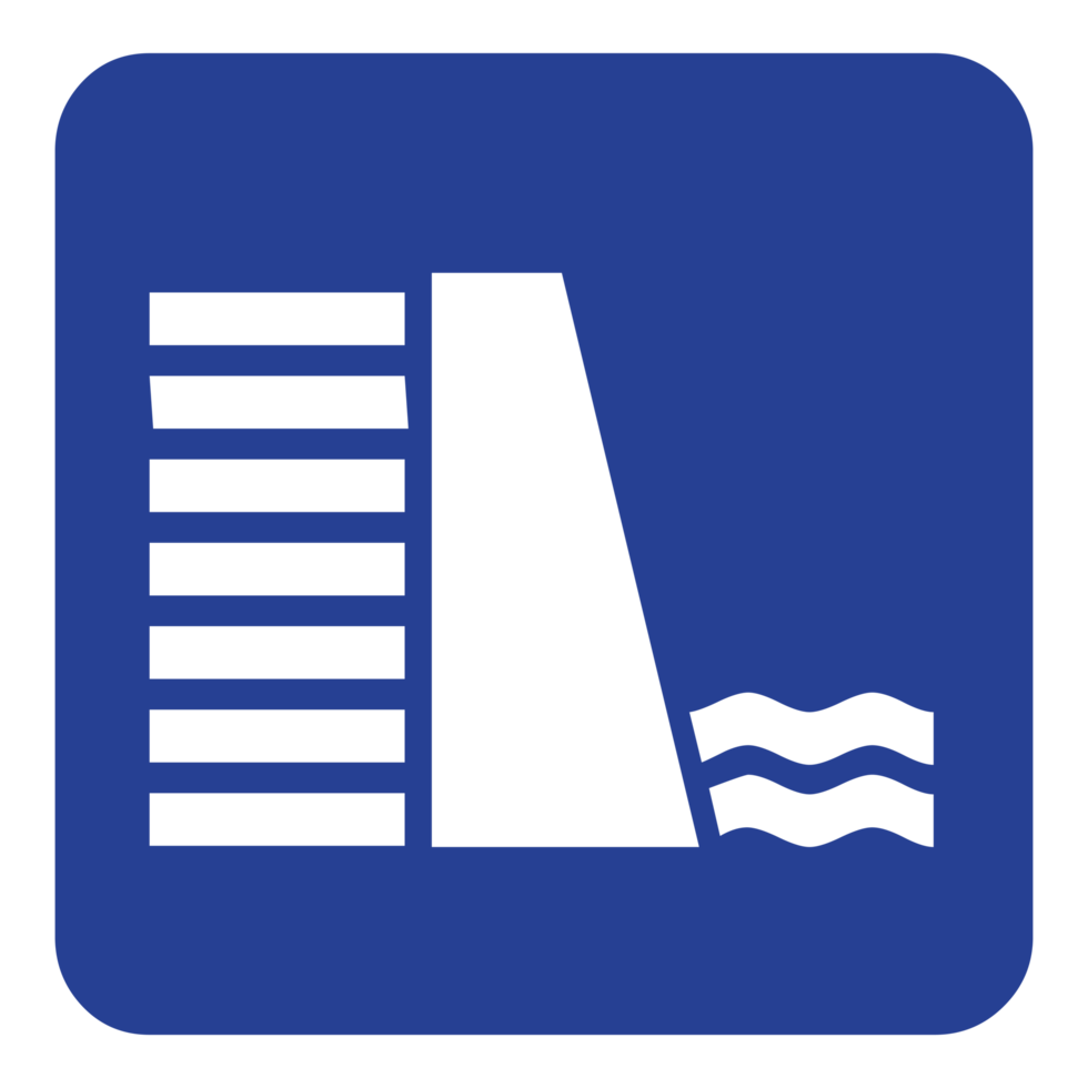 symbole de signe de barrage sur fond transparent png