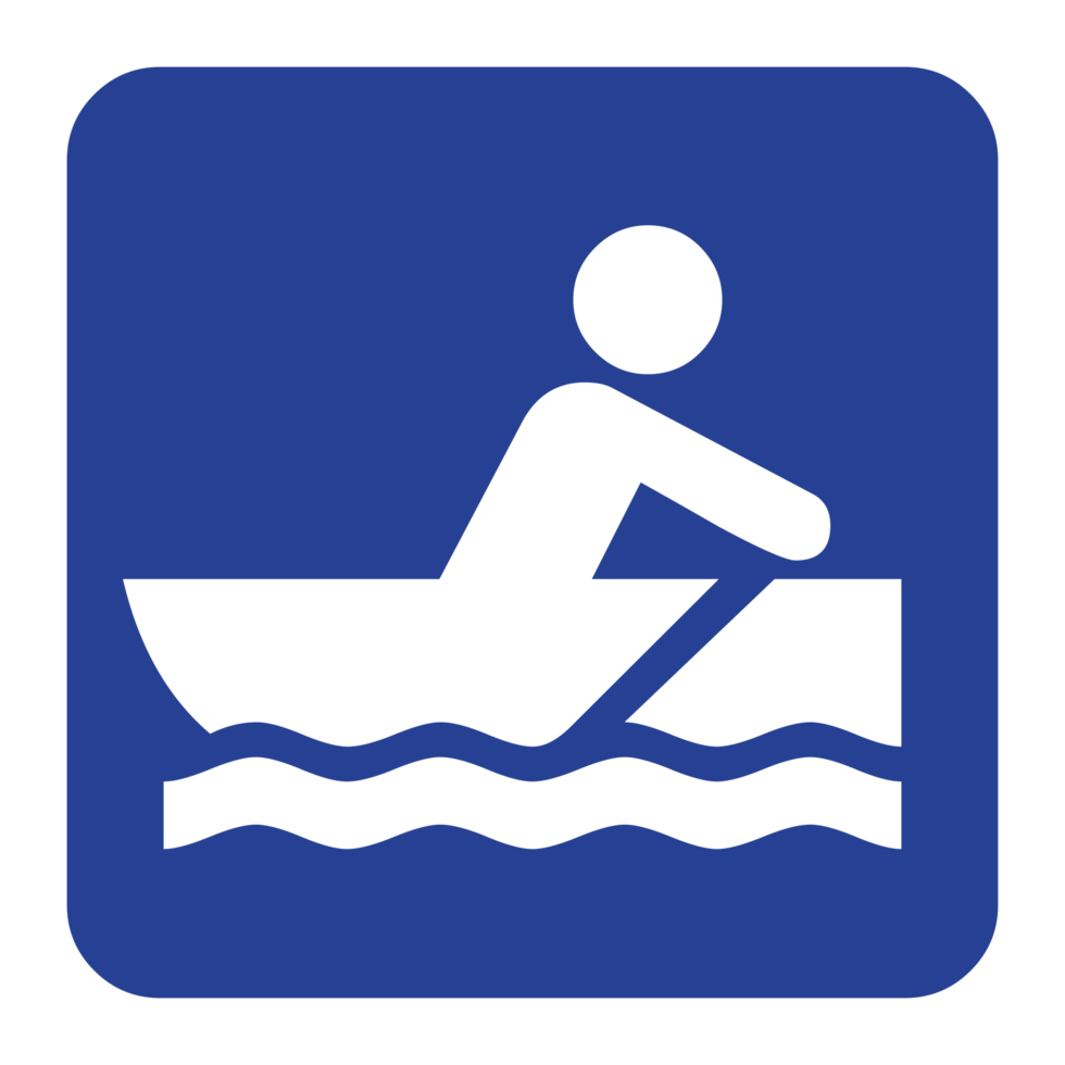 Rowing Sign Symbol on Transparent Background png
