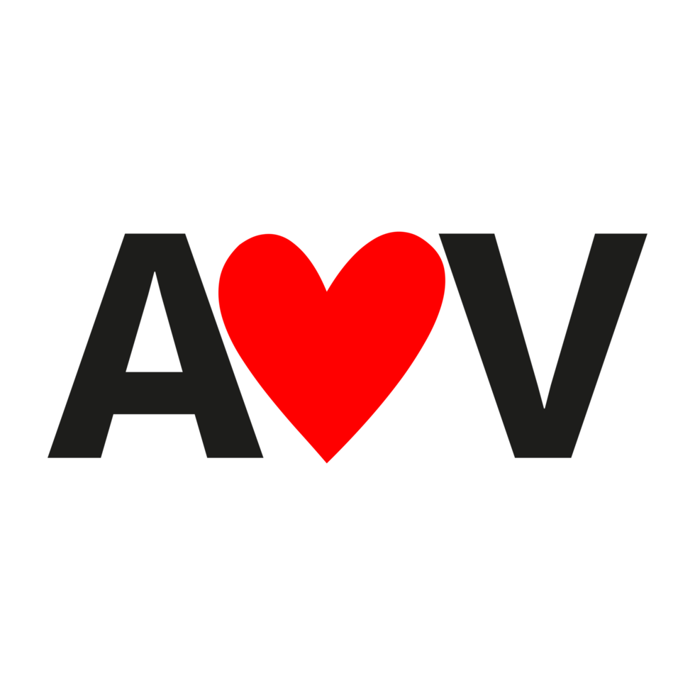 Best couple name A love V on Transparent Background png