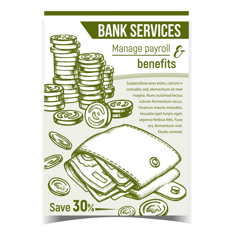 Bank Services Financial Advertising Banner Vector