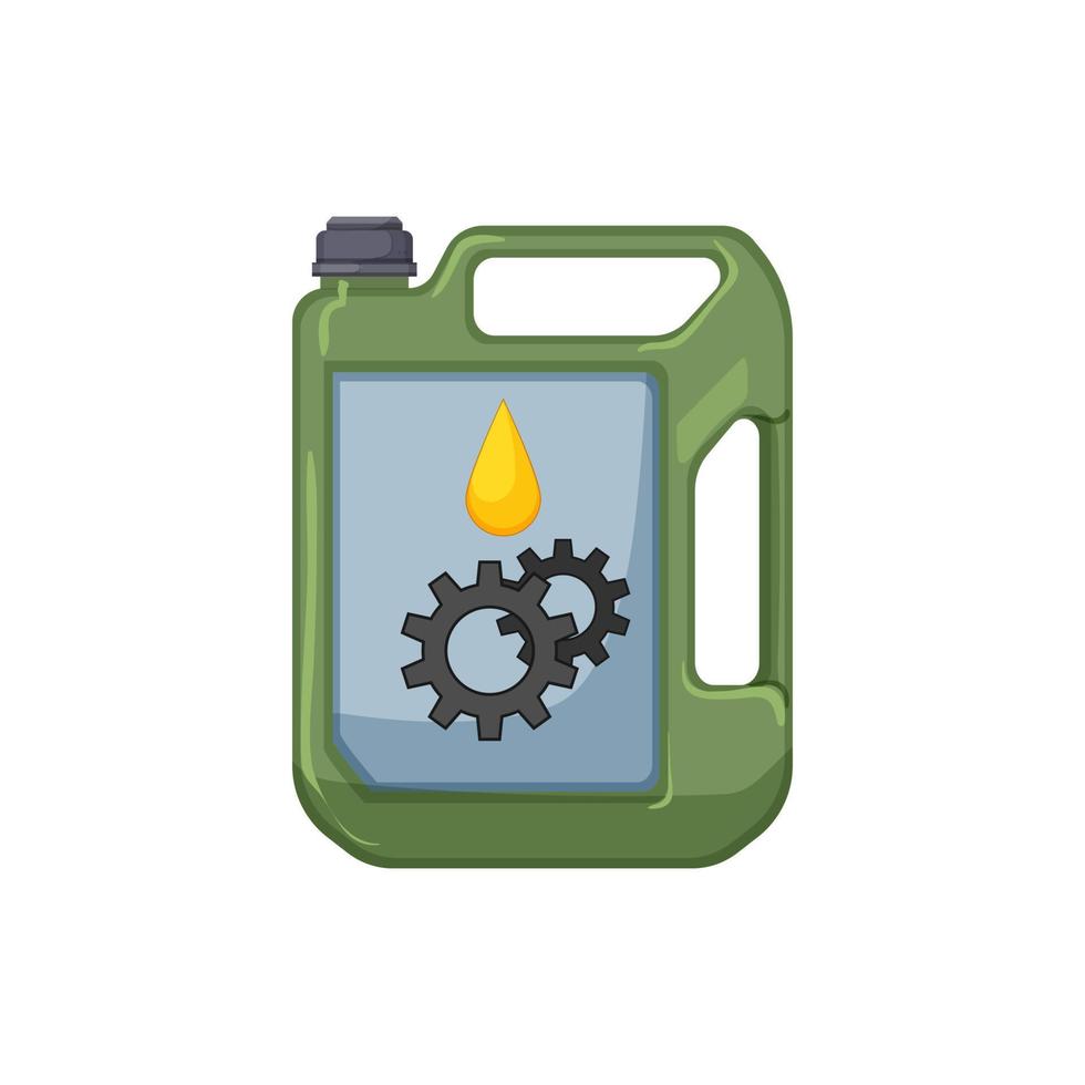 car motor oil cartoon vector illustration