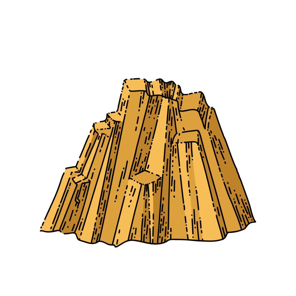 mountain peak sketch hand drawn vector