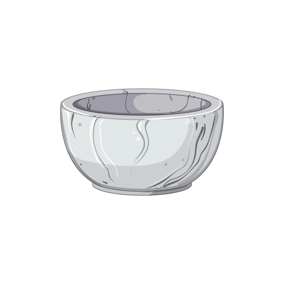 decoration marble bowl cartoon vector illustration