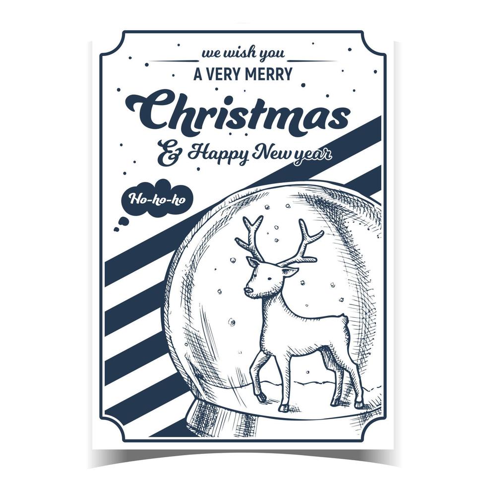 Christmas And New Year Advertise Banner Vector