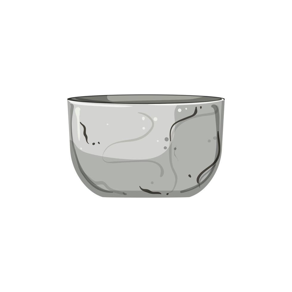 meal marble bowl cartoon vector illustration