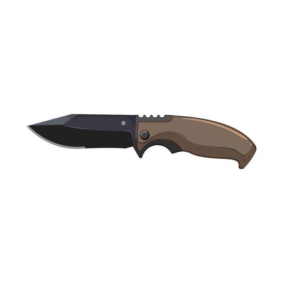 steel military knife cartoon vector illustration