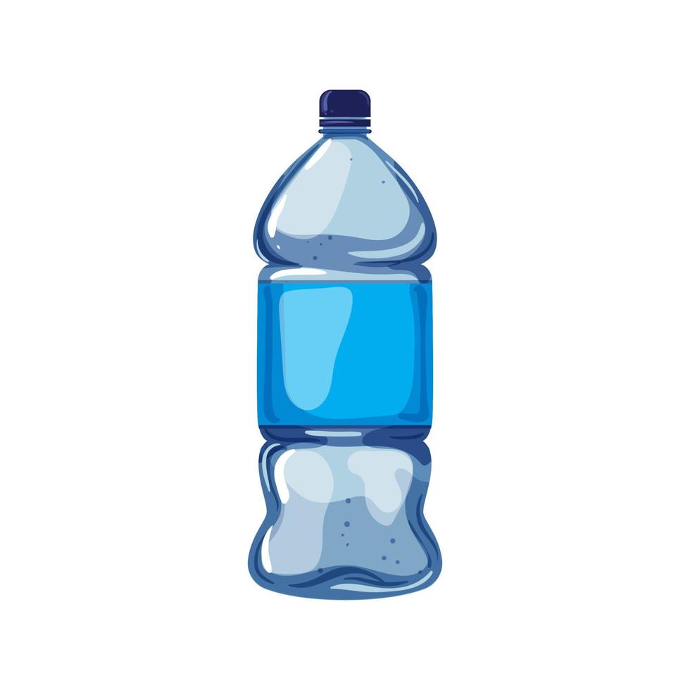 ilustración de vector de dibujos animados de botella de agua mineral limpia