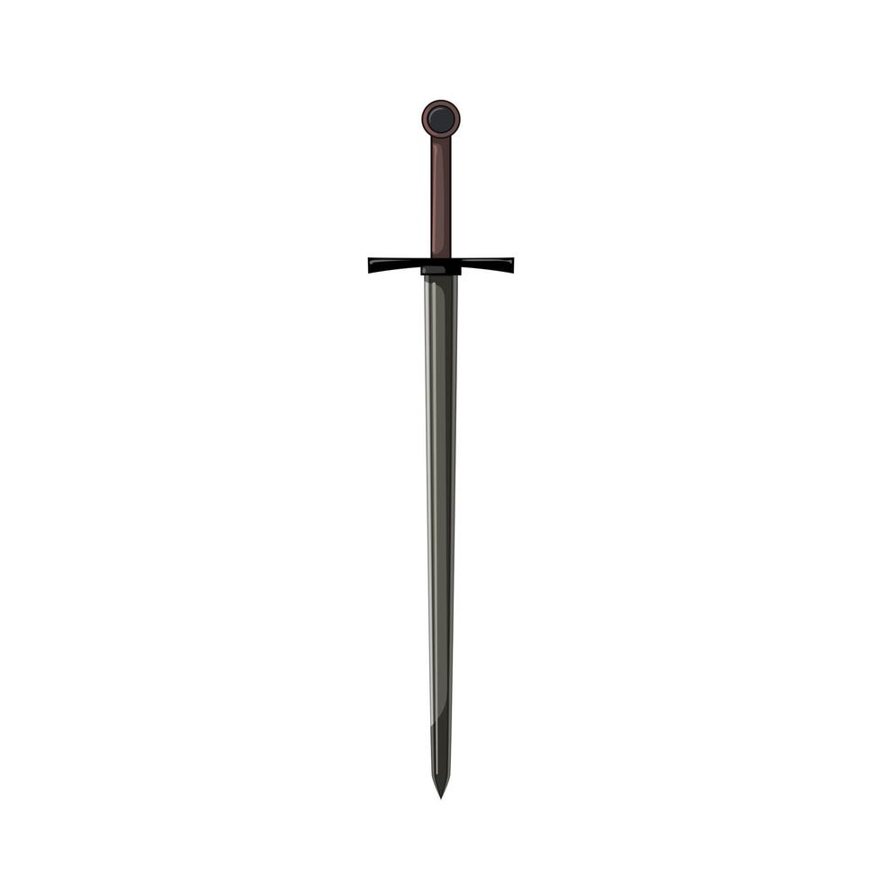 Ilustración de vector de dibujos animados de arma medieval de hierro