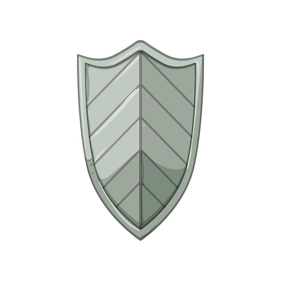 Ilustración de vector de dibujos animados de escudo medieval de seguridad