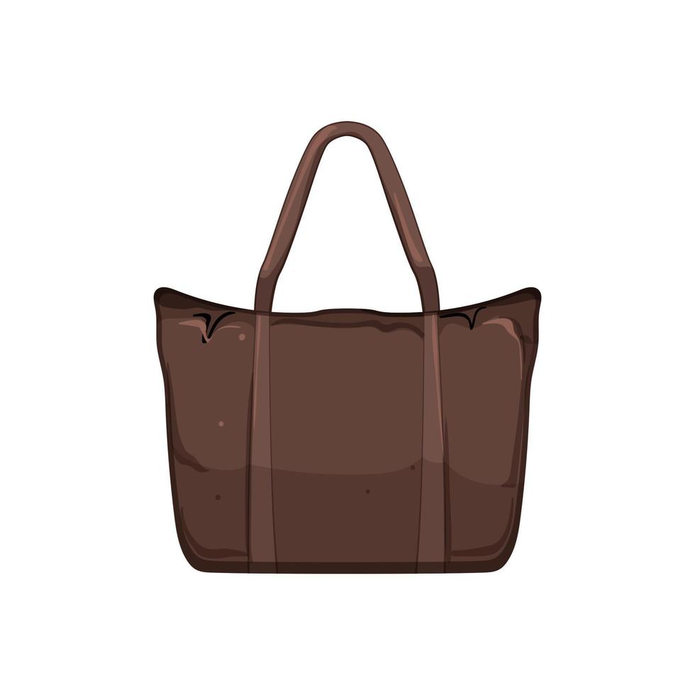 bolso bolso de cuero mujer dibujos animados vector ilustración