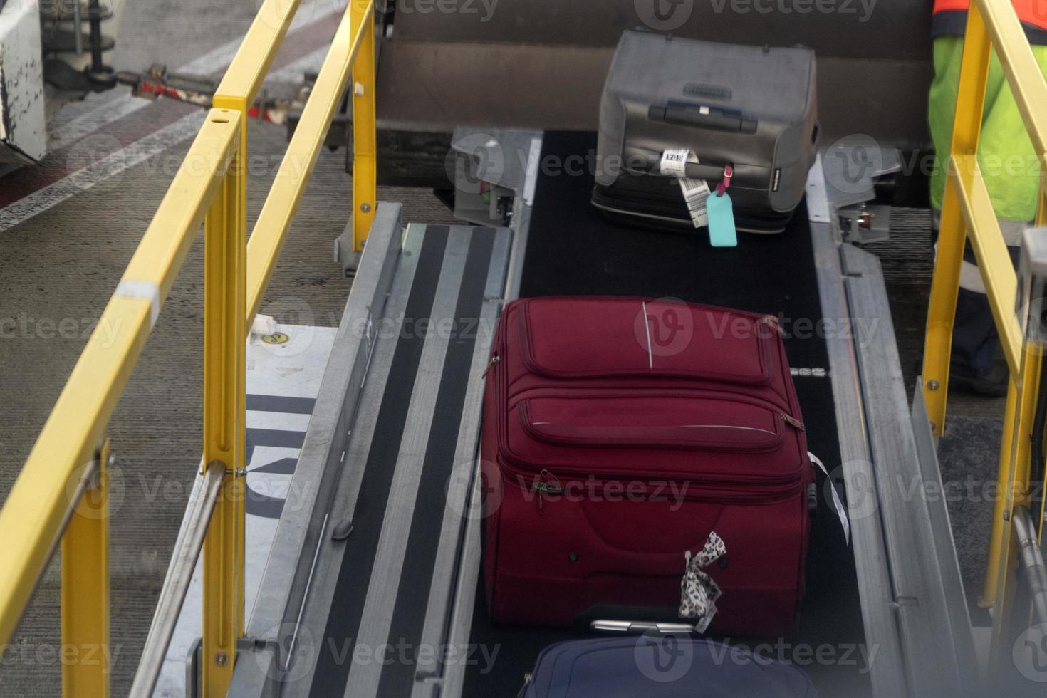 luggage loading on airplane photo