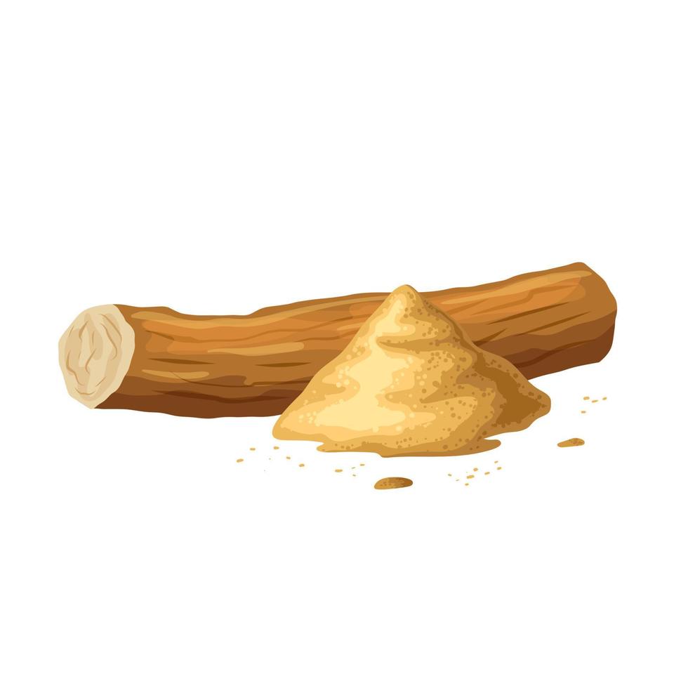 licorice root cartoon vector illustration