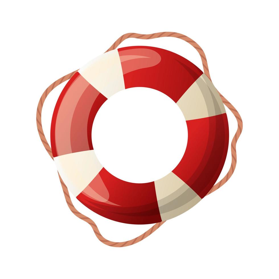 lifebuoy ring cartoon vector illustration