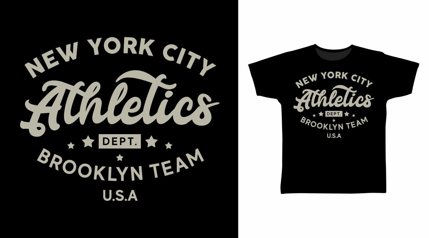 NYC athletics typography design vector illustration ready for print on tee