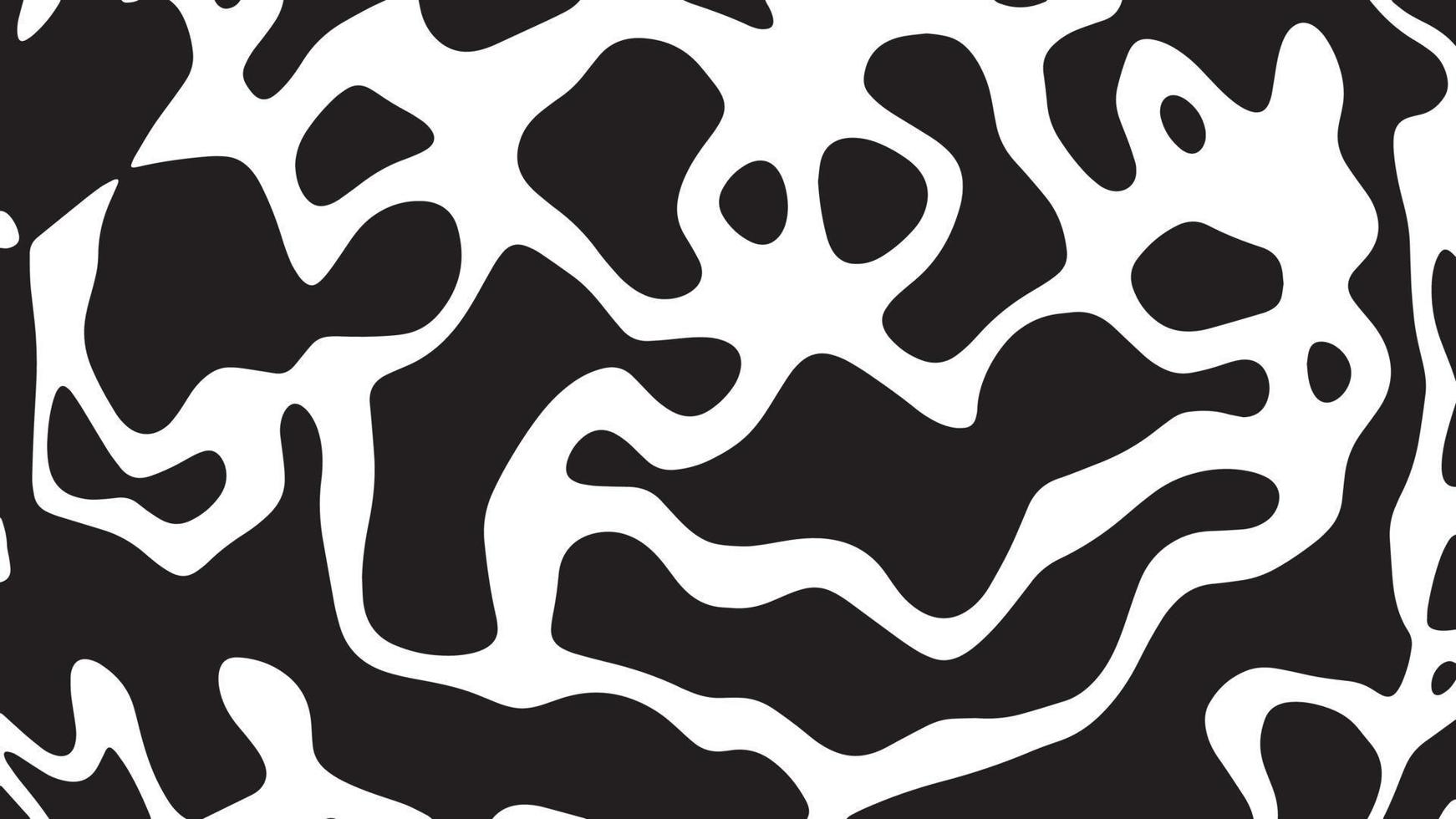 Black and white cow pattern animal skin texture vector