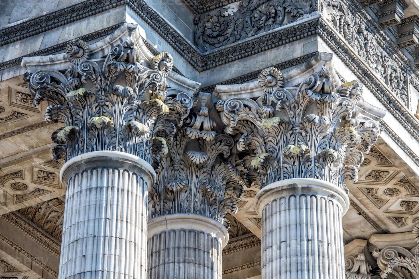 parís panteón capitolio columnas dóricas detalle foto