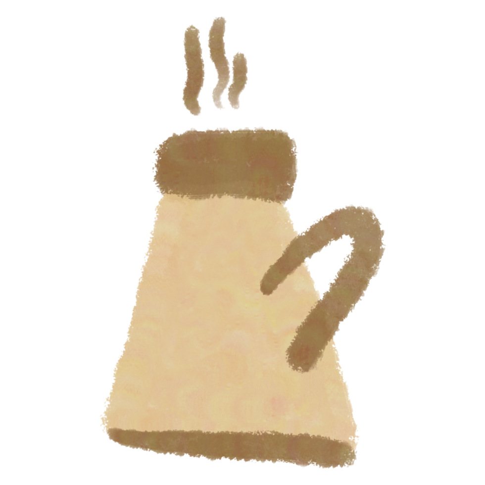 farbige bleistiftkaffeekannenillustration png