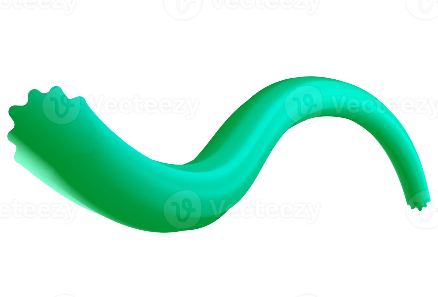 ilustração de mistura verde rabisco 3d png