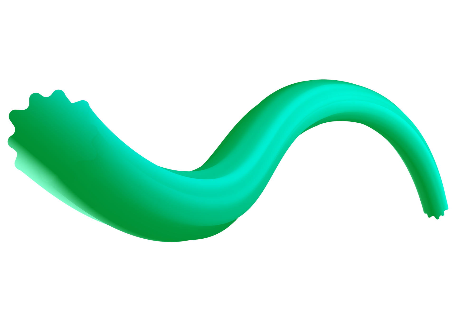 3D Squiggle Green Blend Illustration 17417018 PNG