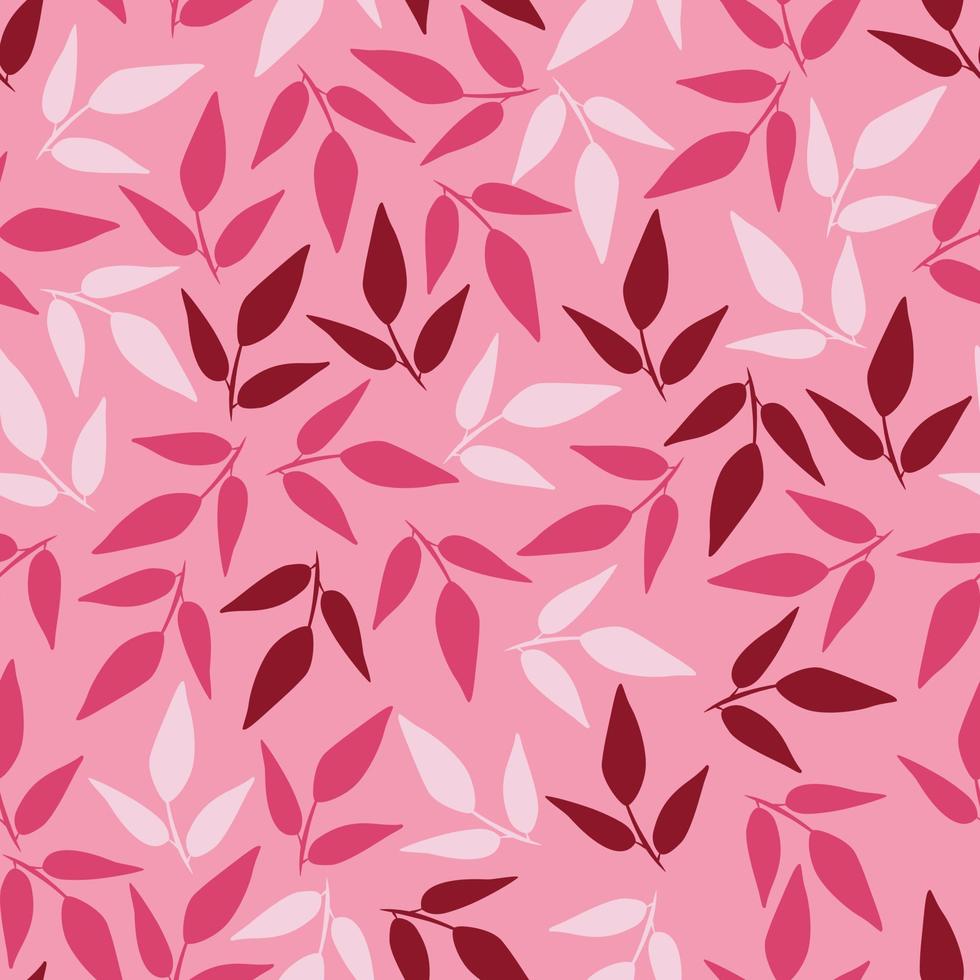 Leaves and branches repeat pattern. Floral pattern design. Botanical tile. Good for prints, wrappings, textiles and fabrics. vector