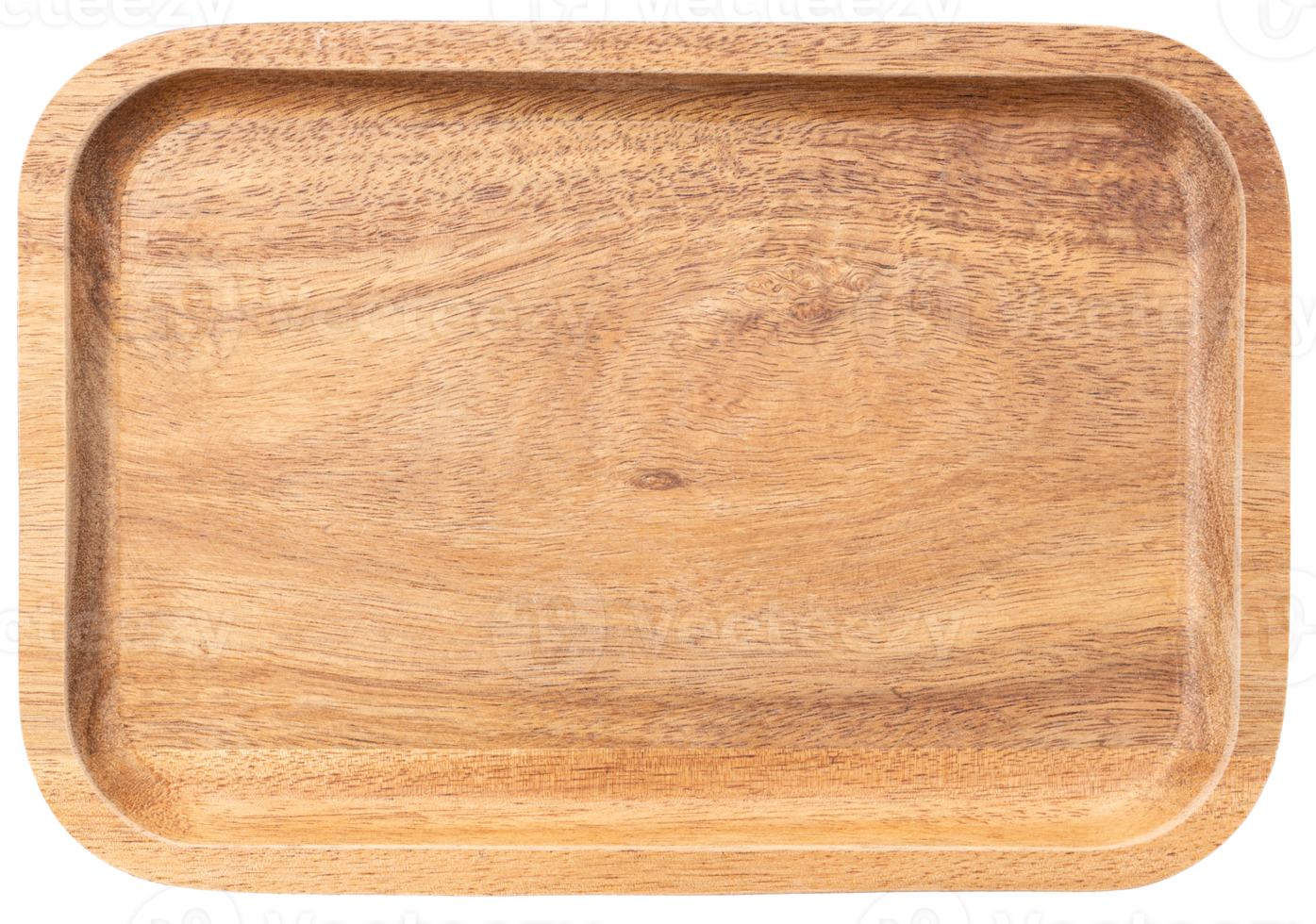 Empty rectangular wooden plate or tray isolated png