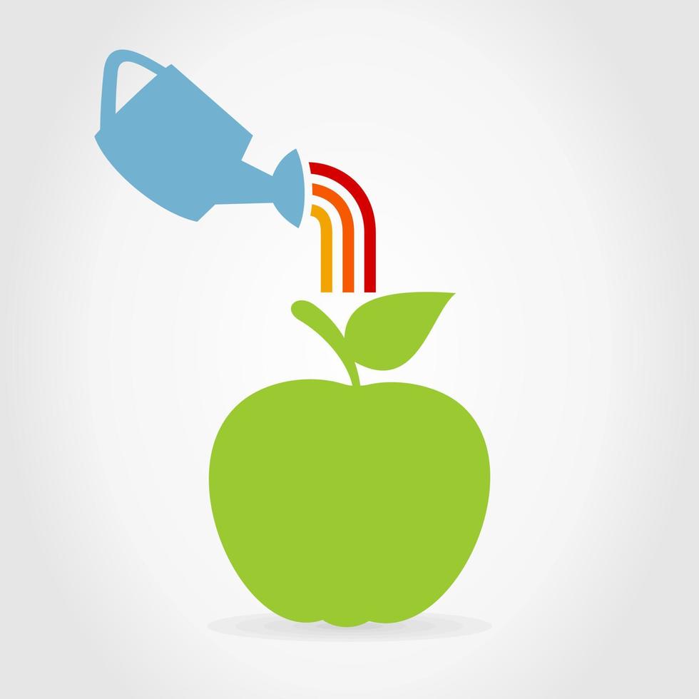 The Apple. Vector illustration