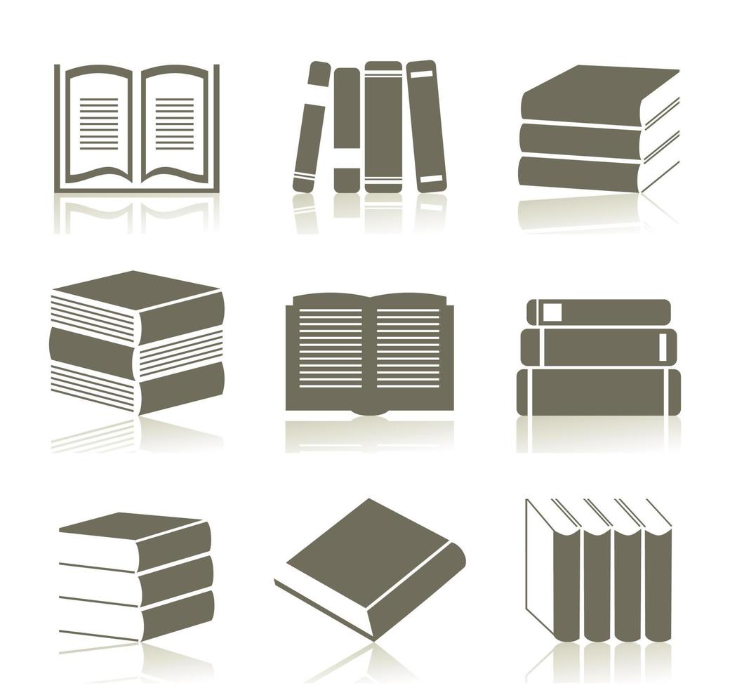 conjunto de iconos de libros. una ilustración vectorial vector